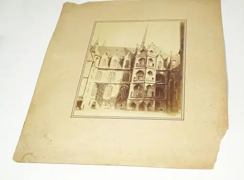 Foto Meißen Albrechtsburg Hoffasade um 1890 Ernst Schroeter Meissen 