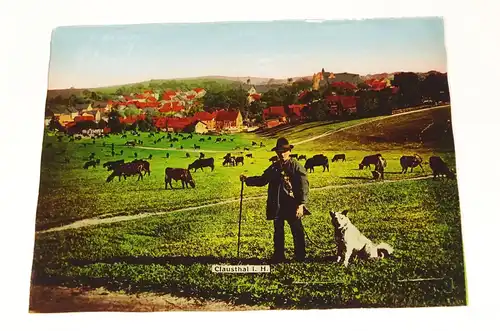 Glasbild Clausthal im Harz Bild um 1910