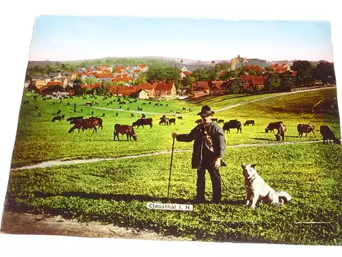 Glasbild Clausthal im Harz Bild um 1910