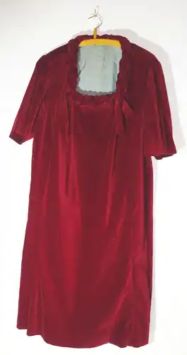 Vintage Samt Kleid Damenmode 1920er 1930er Jahre Rot red Dress Art Deco !