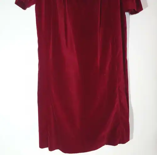 Vintage Samt Kleid Damenmode 1920er 1930er Jahre Rot red Dress Art Deco !