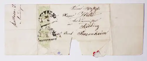 Bayern Brief 1871 Halbkreisstempel Michel Nr 22