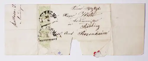 Bayern Brief 1871 Halbkreisstempel Michel Nr 22 