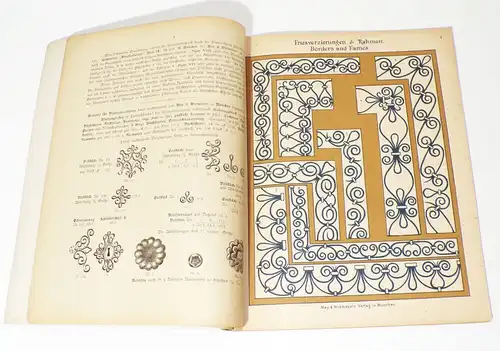 Musterblätter für Metallarbeiten Lechleither um 1910 Ornamente 