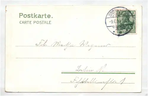 Litho Ak Gruß aus Groß Köris Gasthof 1908 Dahme Spreewald