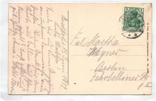 Ak Bischdorf Post Reisicht Gerichtskretscham Dorfpartie 1912  Schlesien