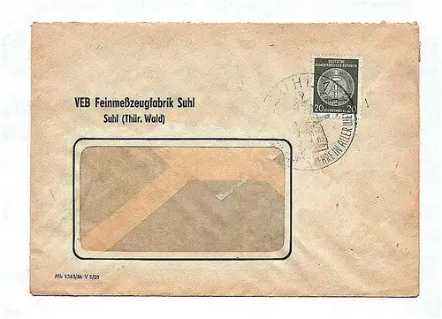 VEB Feinmeßzeugfabrik Suhl Thüringer Wald DDR 1957