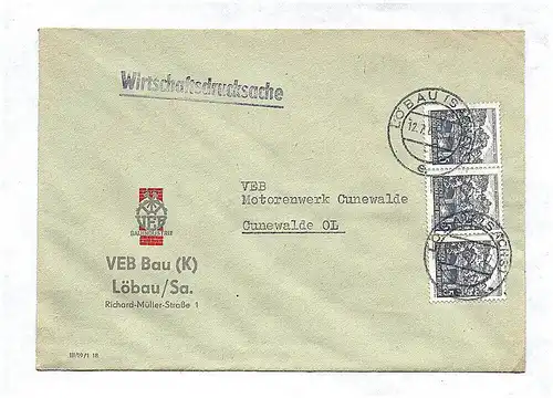 Wirtschaftsdrucksache VEB Bau Löbau an VEB Motorenwerk Cunewalde 1961