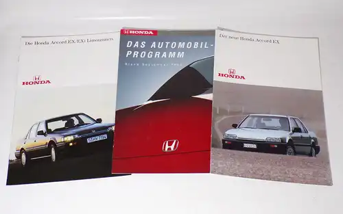 Honda Prospekt 3 Stück vintage