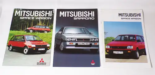 Mitsubishi Prospekte Konvolut 1987 bis 1991 Werbung