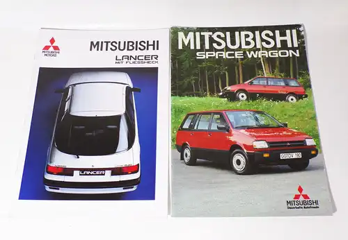 Mitsubishi Prospekte Konvolut 1987 bis 1991 Werbung