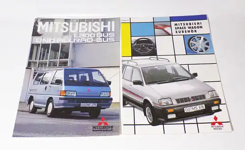 Mitsubishi Prospekte Konvolut 1987 bis 1991 Werbung