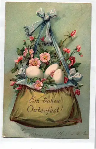 Ostern Ansichtskarte geprägt 1906