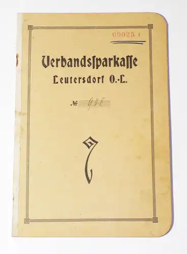 Sparkassenbuch Leutersdorf Oberlausitz Verbandssparkasse 1928