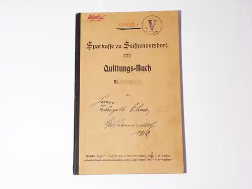 Sparkassenbuch Seifhennersdorf Quittungsbuch 1926