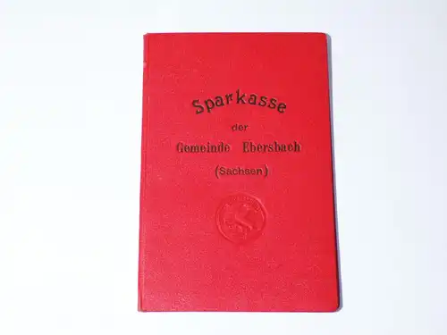 Sparkassenbuch der Gemeinde Ebersbach Sachsen 1919