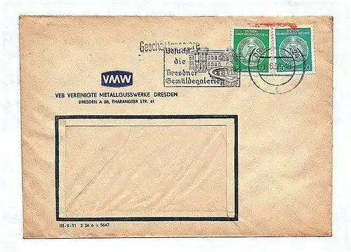 Geschäftspapiere DDR 1956 VEB Vereinigte Mertallgusswerke Dresden