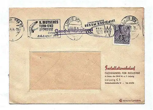 Geschäftspapiere DDR 1956 Fachhandel für Industrie Leipzig