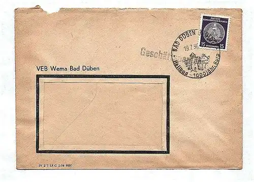 VEB Wema Bad Düben DDR 1956 Geschäftspapiere