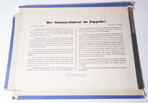 Der Schwarzfahrer im Zeppelin Schmidt München 1920er Brettspiel