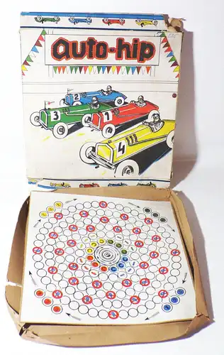 Auto Hip Brettspiel 1920er 1930er Autorennen Spielbrett