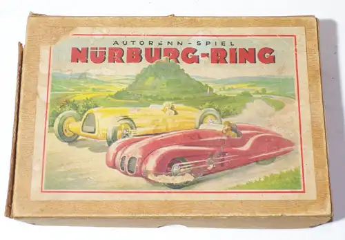 Autorennspiel Nürburg Ring 1930er Auto Brettspiel Autorennen