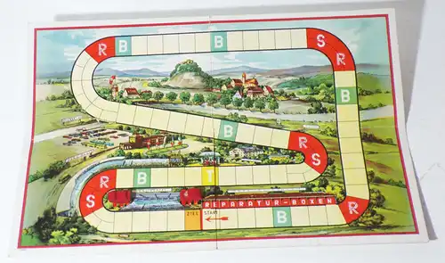 Autorennspiel Nürburg Ring 1930er Auto Brettspiel Autorennen