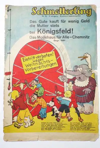 Schmetterling Kinderzeitung Königsfeld Chemnitz 1930er Konvolut