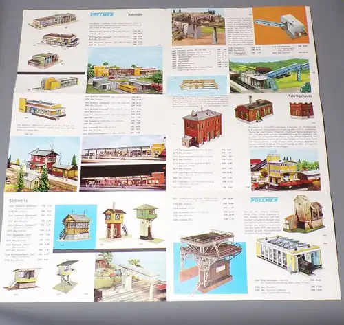 Vollmer 1961 1962 Modelleisenbahn Katalog mit Prospekten