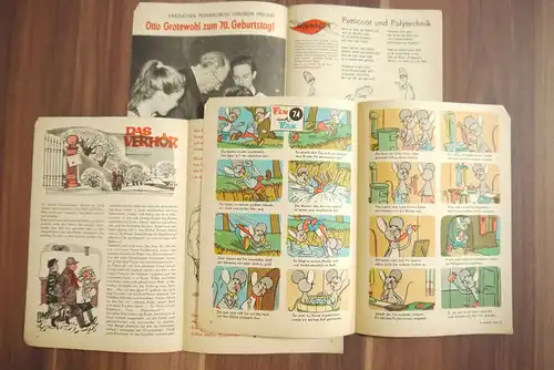 Atze Hortnerin 1964 Heft 3 Otto Grotewohl zum 70 Geburtstag DDR Comic