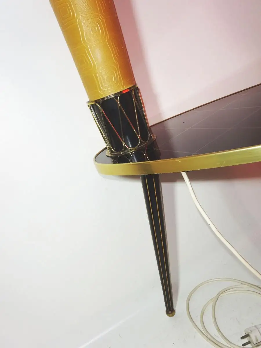 Alter Zeitungsständer Lampe 50er Tisch Jahre Rockabilly Mid Century Design 10