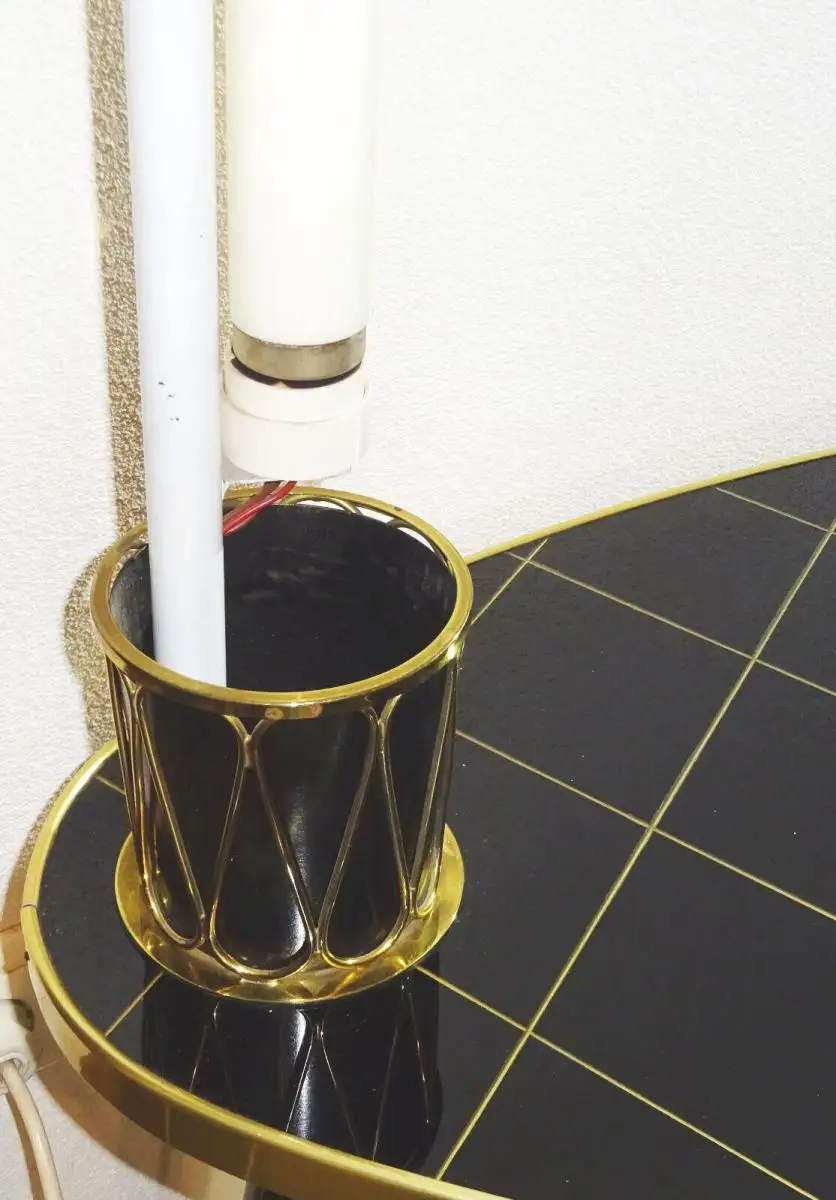 Alter Zeitungsständer Lampe 50er Tisch Jahre Rockabilly Mid Century Design 6