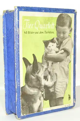 Tier Quartett 48 Bilder aus dem Tierleben Jos. Scholz Mainz Nr 4981 Kartenspiel