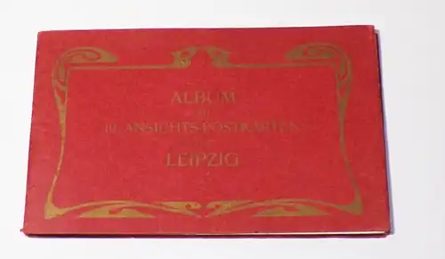 Album mit 10 Ansichtskarten von Leipzig Postkarten Leporello