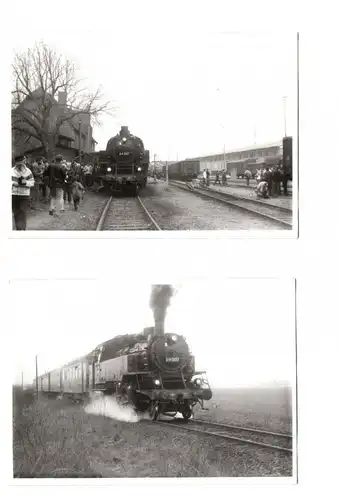 Fotografie 2 Stück Dampflok 64007 Wörlitz 1986 Eisenbahn Foto