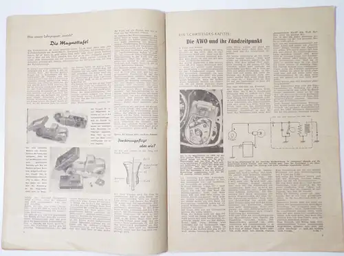 Sport und Technik Motorsport GST Werbenummer AWO Zündpunkt 1954