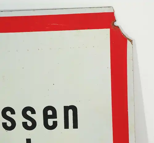 Vintage Kunststoff Schild Laufen lassen der Motoren Vergiftung Retro Warnschild