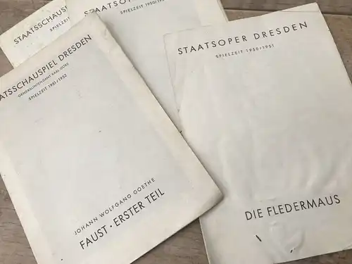 Programmhefte Staatsoper Dresden 1950 1951 Konvolut