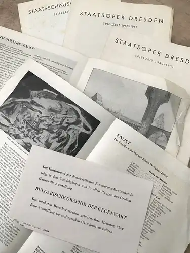 Programmhefte Staatsoper Dresden 1950 1951 Konvolut