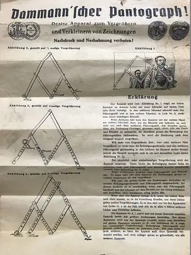 Dammannscher Pantograph Antik Nr 1 Anleitung