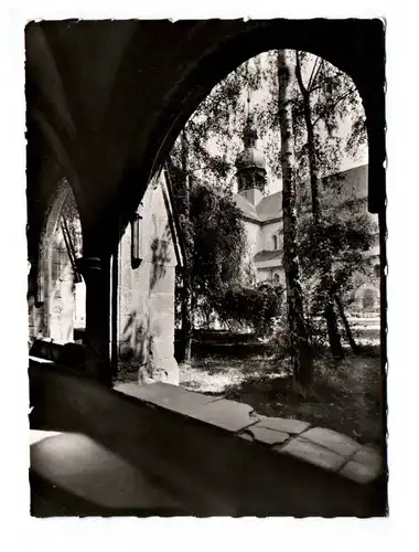 Ak Kloster Eberbach Blick vom Kreuzgang auf die Klosterkirche im Rheingau 1970