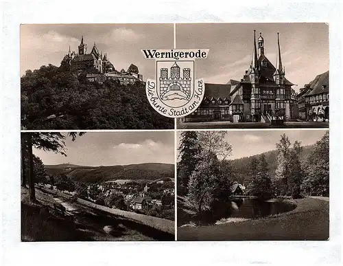 Ak Wernigerode Die bunte Stadt am Harz DDR