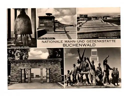 Ak Nationale Mahn und Gedenkstätte Buchenwald Glockenstube Steinweg und Ringgrab