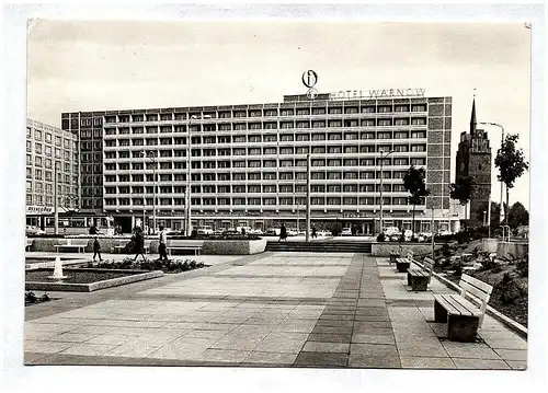 Ak Hotel Rostock Interhotel Warnow und Kröpelinger Tor DDR 1975