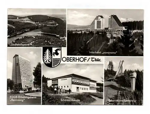 Ak Oberhof Thüringen Rennsteig Lütschetalsperre Interhotel Panorama Schanzenbaud