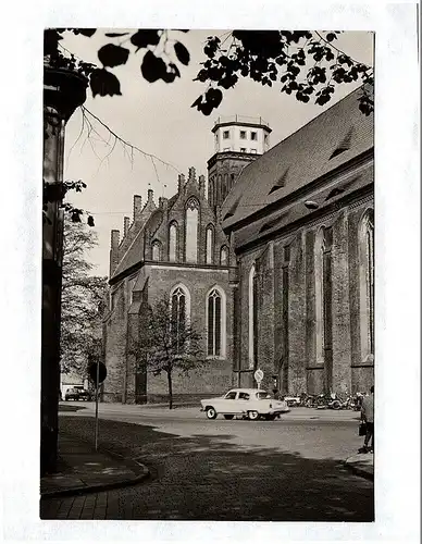 Foto Ak Cottbus Oberkirche von Südosten mit Südanbau DDR