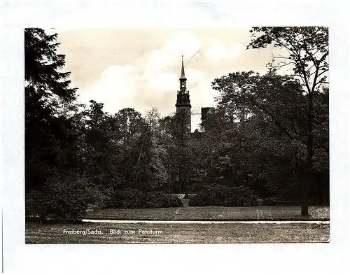 Ak Freiberg Sachsen Blick zum Petriturm DDR 1972