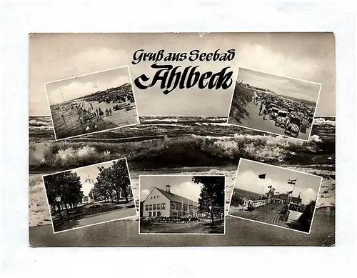 Ak Gruß aus Sehbad Ahlbeck Echtfoto