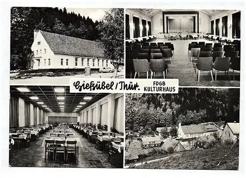 Ak Gießübel Thüringen FDGB Kulturhaus Schönbrunn Echtfoto DDR