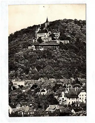 Ak Foto Blick zum Feudalmuseum Schloß Wernigerode DDR